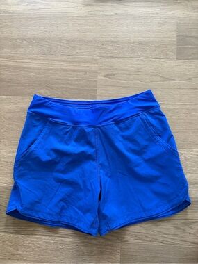 Lands' End Women's Athletic Shorts in Bright Blue